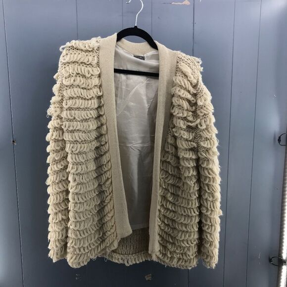 J. Jill cream tapestry open front jacket size S - Picture 1 of 5